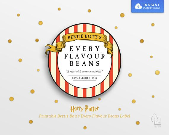 Alas Ear Wax Printable Bertie Bott s Every Flavor Beans Label Now 