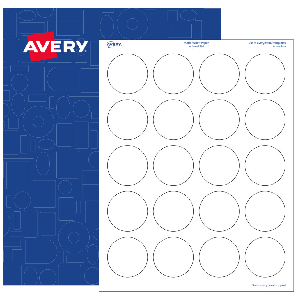 Avery Round Labels 1 75 Diameter White Matte 2 000 Printable Labels 