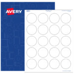 Avery Round Labels 1 75 Diameter White Matte 2 000 Printable Labels