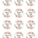 Boho Ready To Pop Stickers Printable Tags Pink Floral Baby Shower