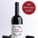 Christmas Wine Bottle Labels Free Printable Christmas Wine Bottle