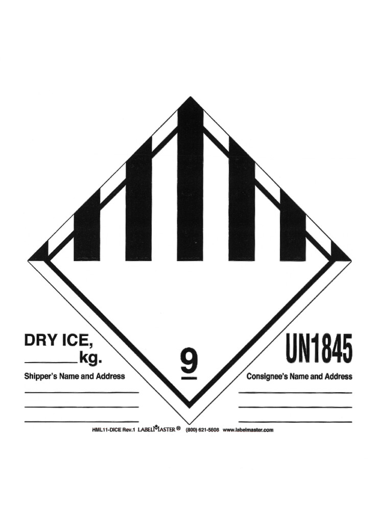 Dry Ice Label Fedex Label Ideas