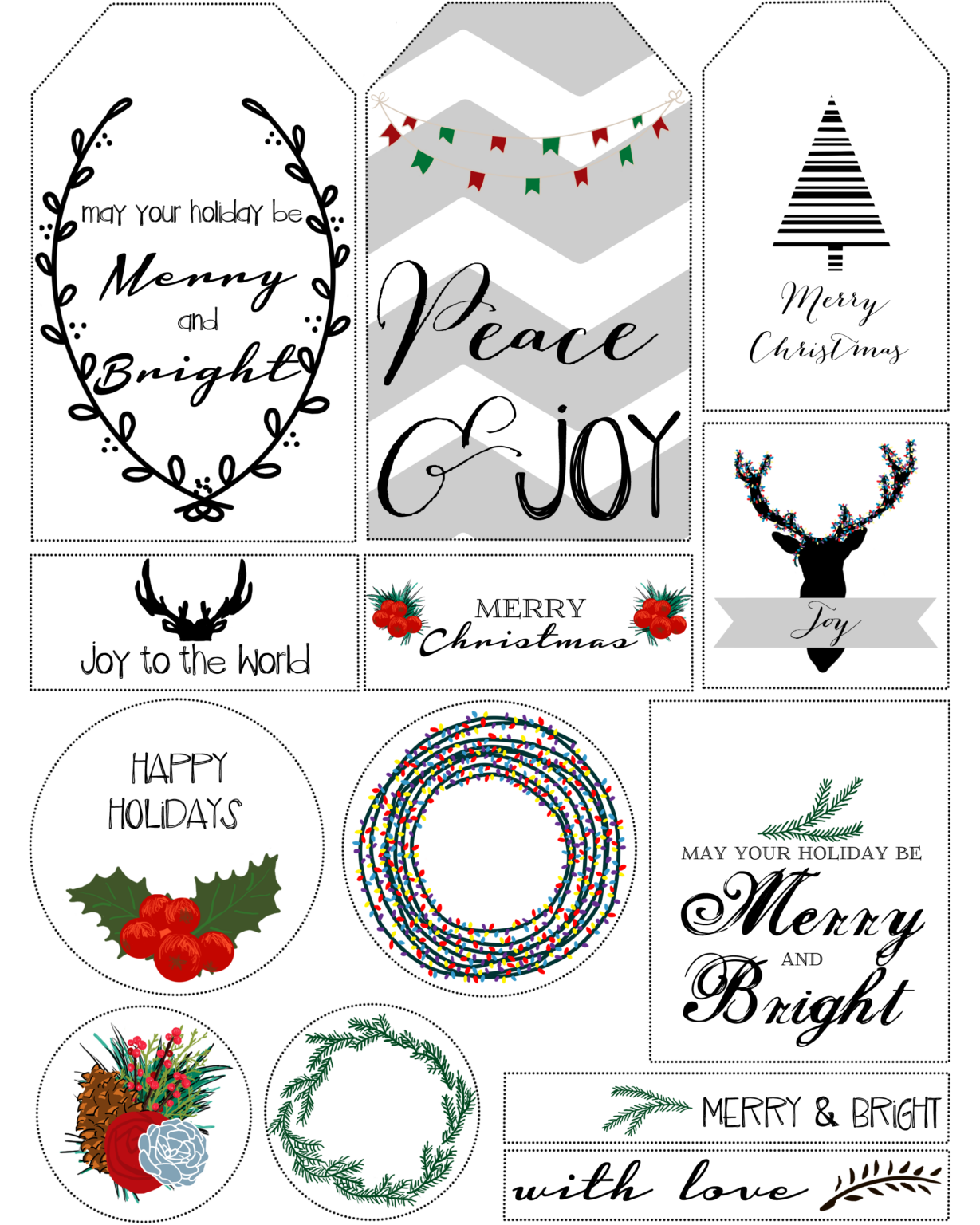 Printable Christmas Gift Labels Templates - Label Printable