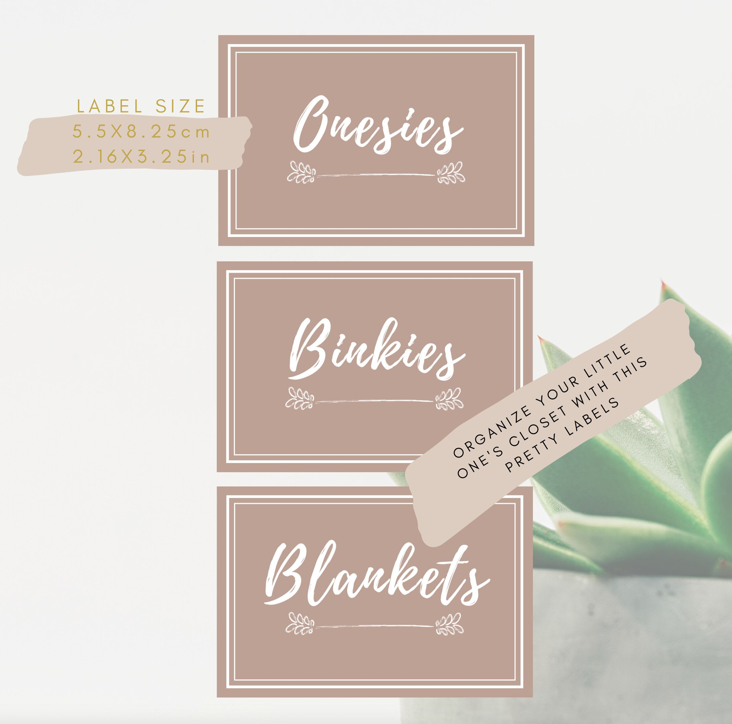 Gender Neutral Nursery Labels Decor Baby Shower Gift Etsy Nursery