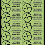 Official Geocache Label Printable Printable Word Searches