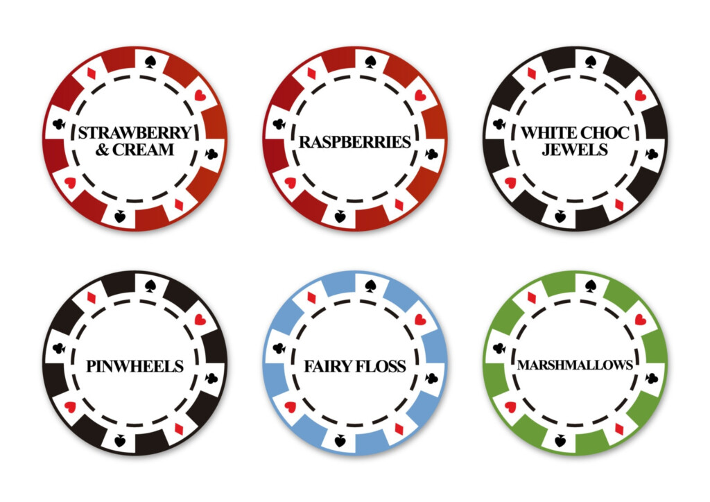 Poker Party Candy Label Printable Pdf Tags Casino Decor