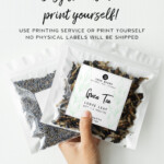 Printable Tea Label Template Floral Product Label Tea Etsy Tea