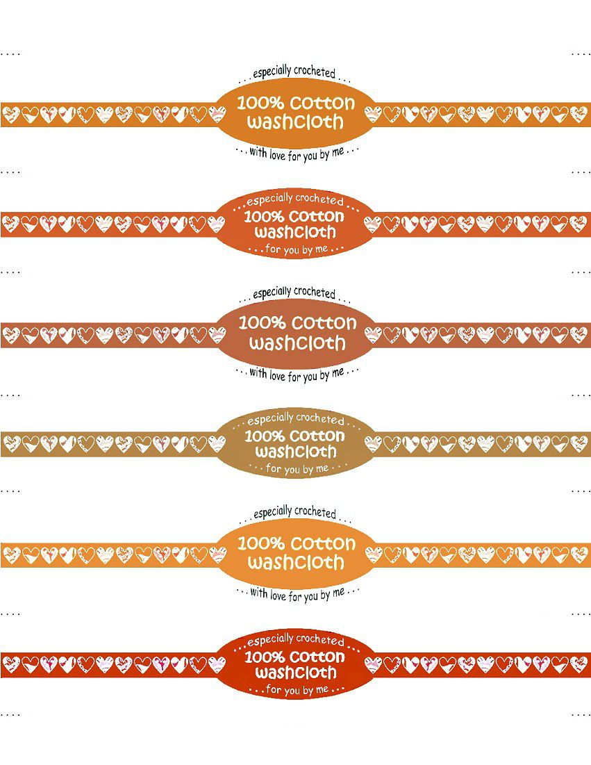 Ravelry Alleysally S Handmade Labels For My Washcloths Crochet Ravelry Alleysally s Handmade Labels For My Washcloths Crochet