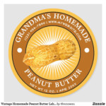 Vintage Homemade Peanut Butter Label Template Zazzle Homemade